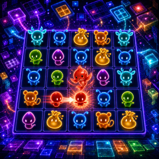 OTOMOを重ねて進化させる5×5パズル盤